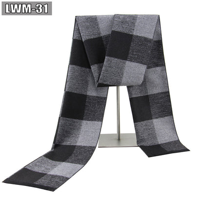 Men's Scarf European And American Cashmere Autumn And Winter Business Plaid