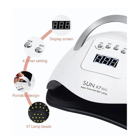 220W Professional UV LED Nail Lamp 220W Nail Dryer LED Lamp UV Light Polish | Ectron Online