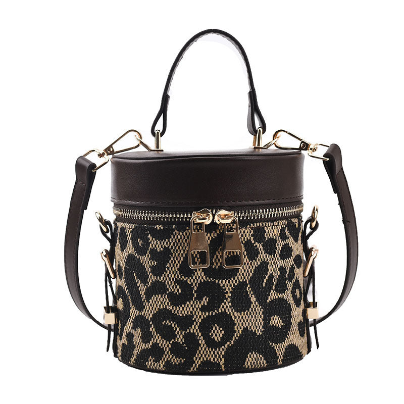 Ladies Handbag Bucket Bag Check Houndstooth