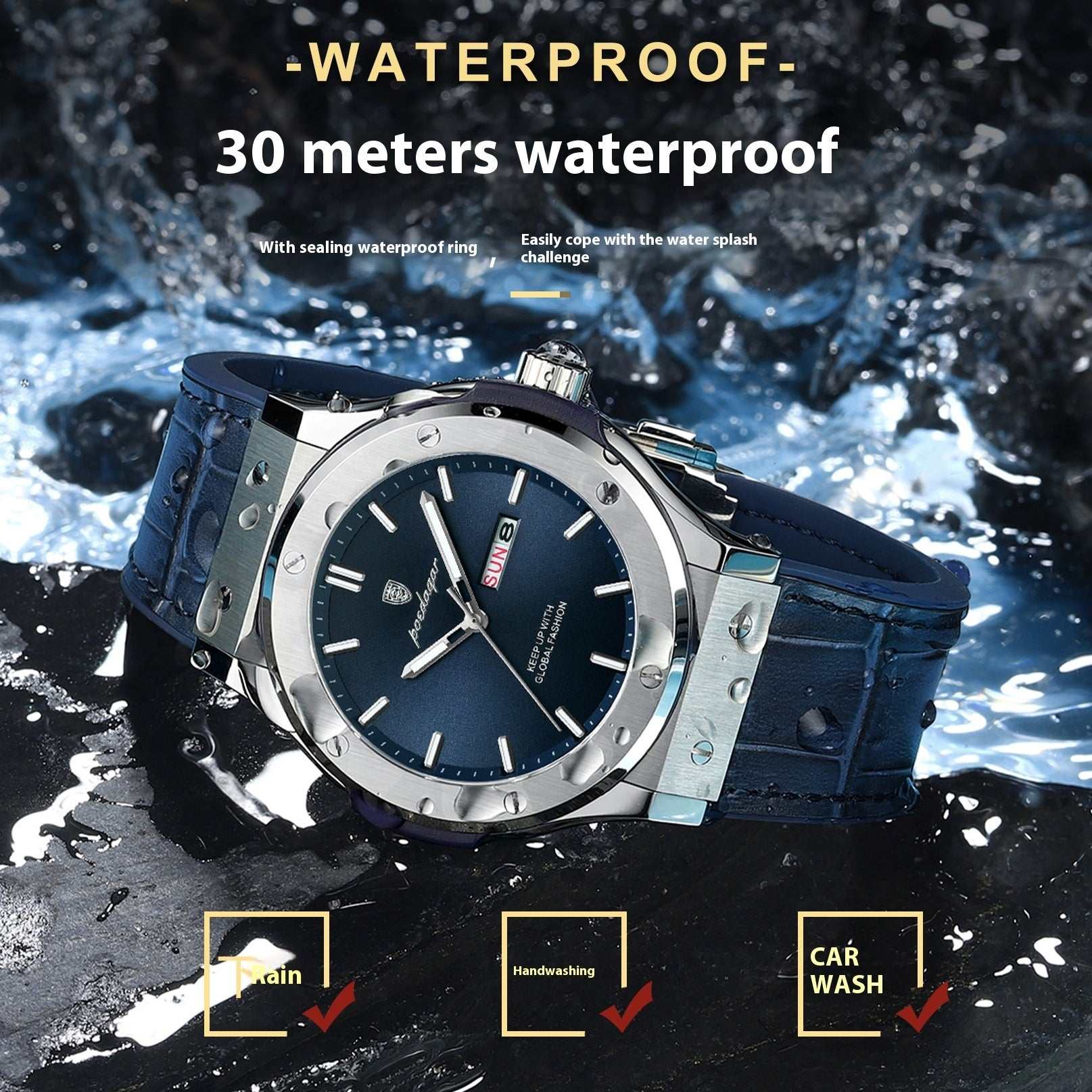 Men's Waterproof Luminous Watch Men's Waterproof Luminous Quartz Watch | Ectron Online