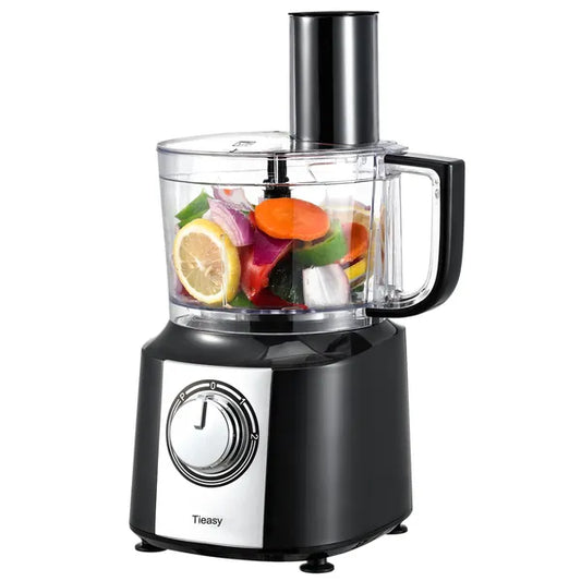 600W Multifunctional Classic Food Processor - 10-Cup Compact Blender & Mixer