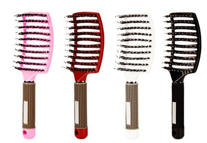 Anti-Tangle Detangler Hair Brush - Bristle & Nylon Scalp Massage Comb Hairbrush Anti Klit Brushy Haarborstel W | Ectron Online