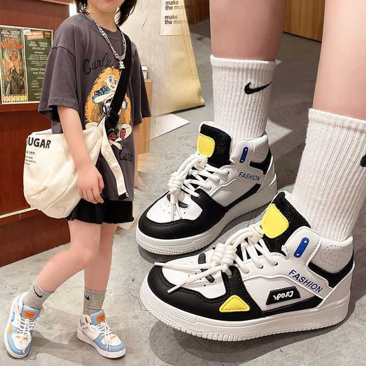 Children's Girls' Sneakers High-top Students' Casual Running Shoes Trend