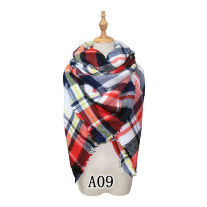 Colorful imitation cashmere check square