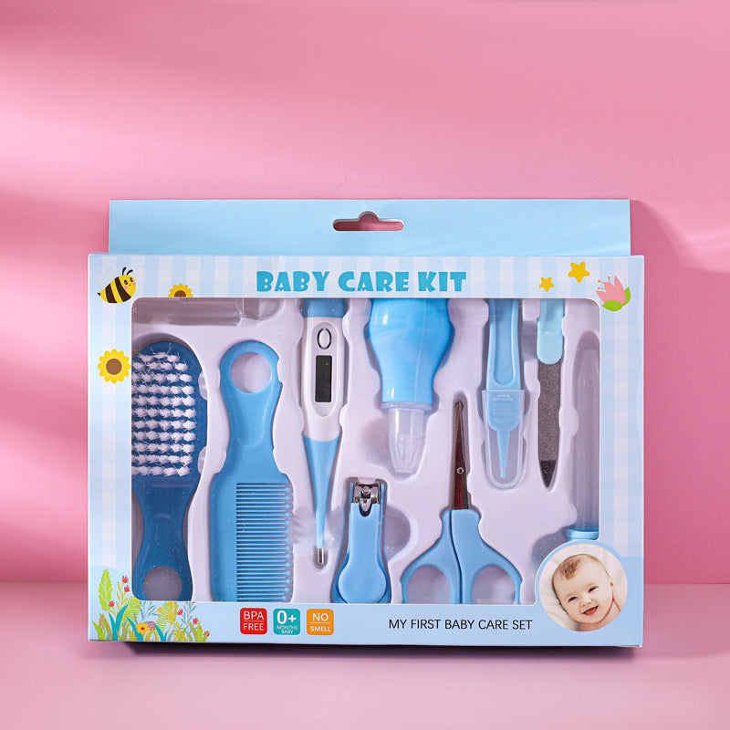 10Pcs/Set Baby Health Care Set Portable Newborn Baby Tool Kits Kids Grooming Kit Safety Cutter Nail Care Set for Baby Children