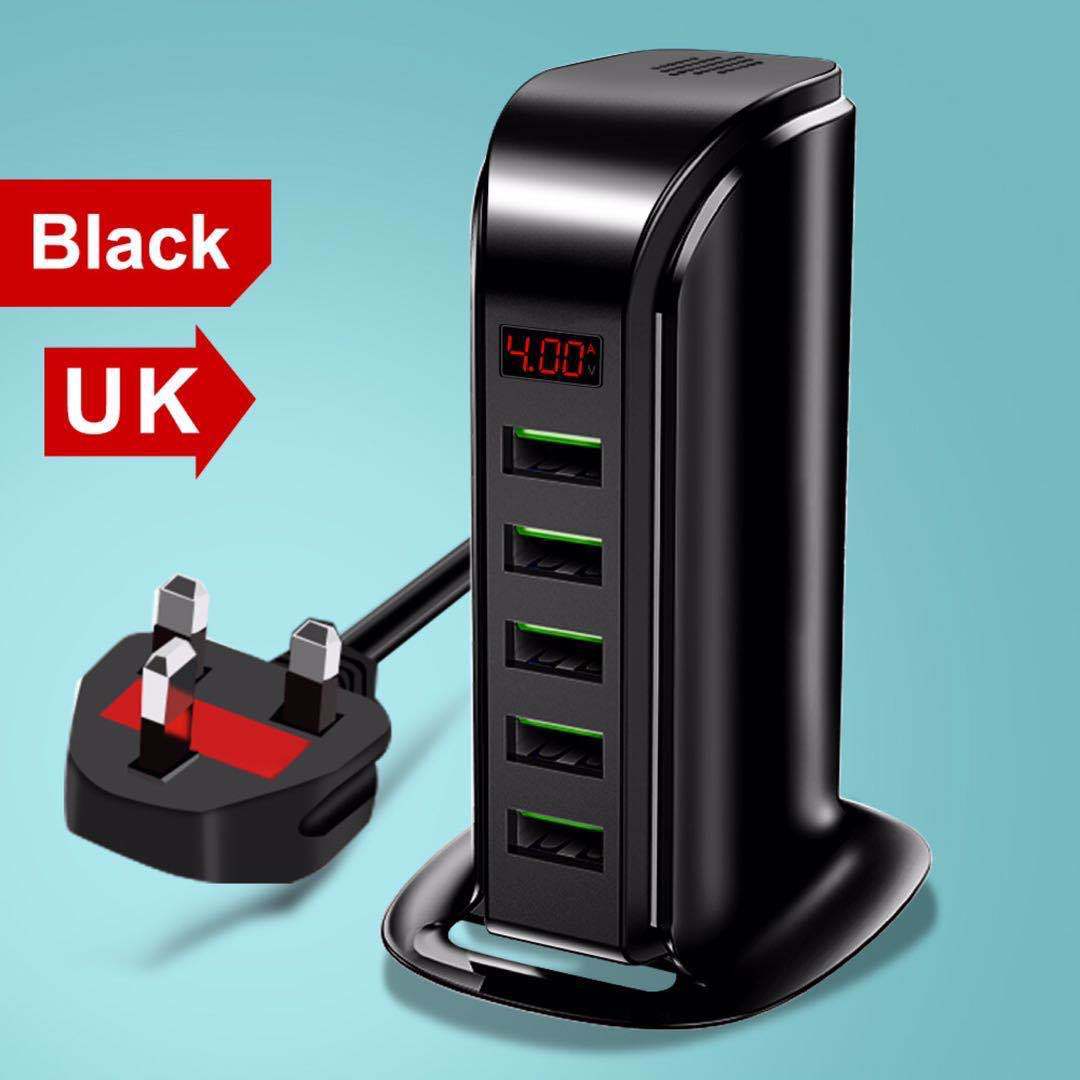 5-Port Smart USB Charger for Multiple Devices USB five-port smart charger | Ectron Online