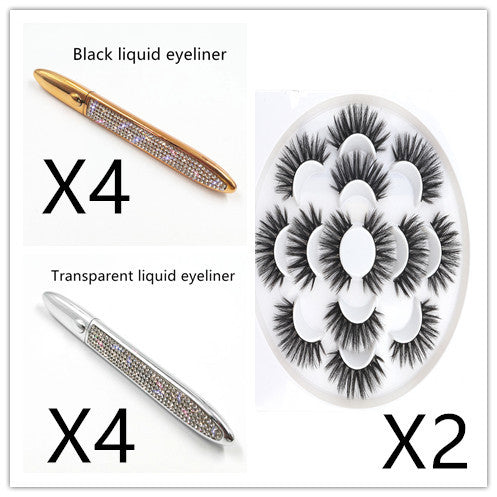 Self-Adhesive False Eyelashes –Multicolour Eyeliner,Glue-Free Lash Kit False Eyelashes Self-adhesive Eyeliner M | Ectron Online