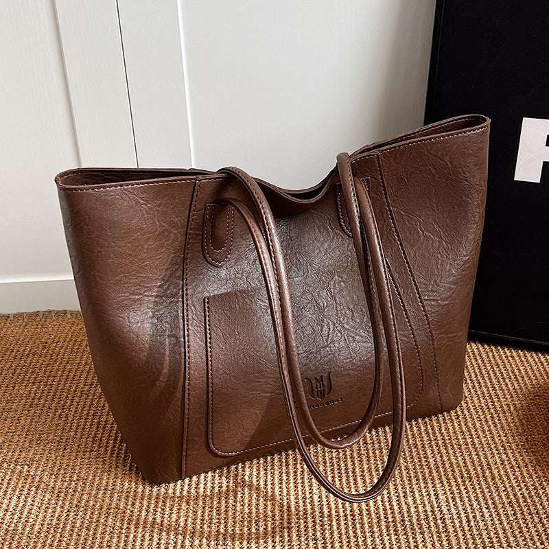 Casual Retro Shoulder Bag Commuter Tote Casual Retro Shoulder Bag Texture Class | Ectron Online