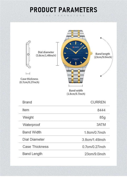 Men's Ultra-Thin Steel Watch Steel Watch Simple Calendar Large Dial U | Ectron Online