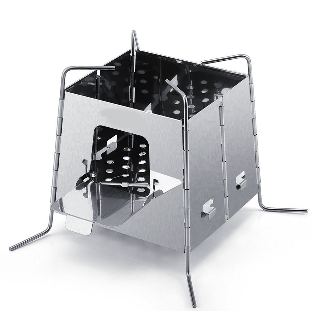 Convenient Outdoor Camping Wood Stove Burning Station
