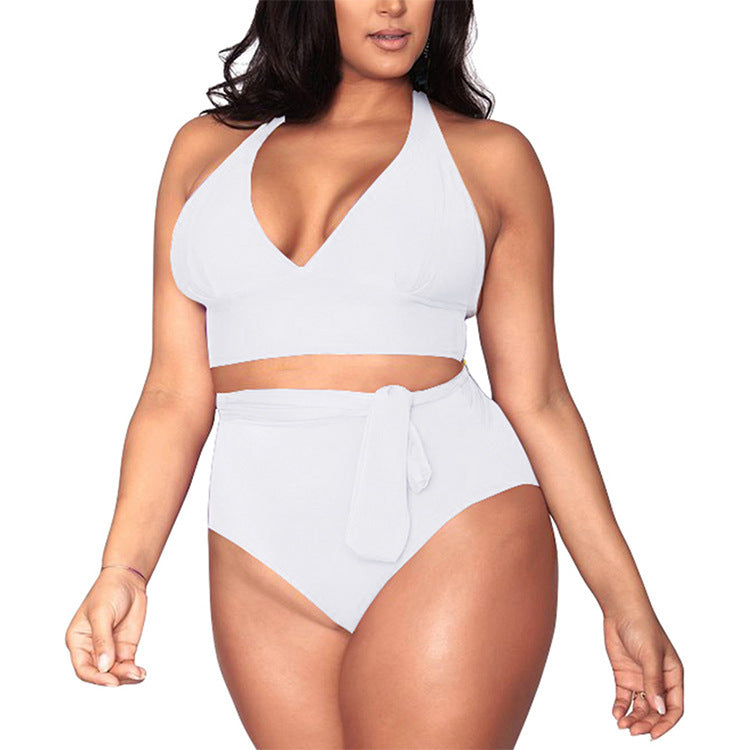 Large Size Sexy Split Straps Bikini – Multi-Rope Belt Swimsuit Split large size straps sexy bikini mult | Ectron Online