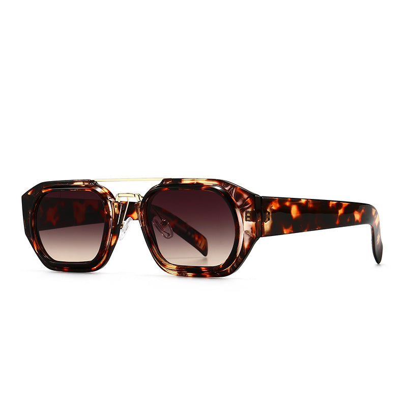 New Modern Retro Square Frame Narrow Sunglasses