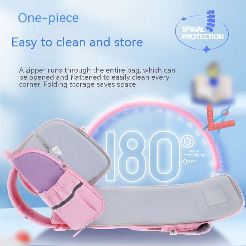 Female Spine Protection Backpack | Raw Style Minimalist Schoolbag Raw Schoolbag Backpack Spine Protection | Ectron Online