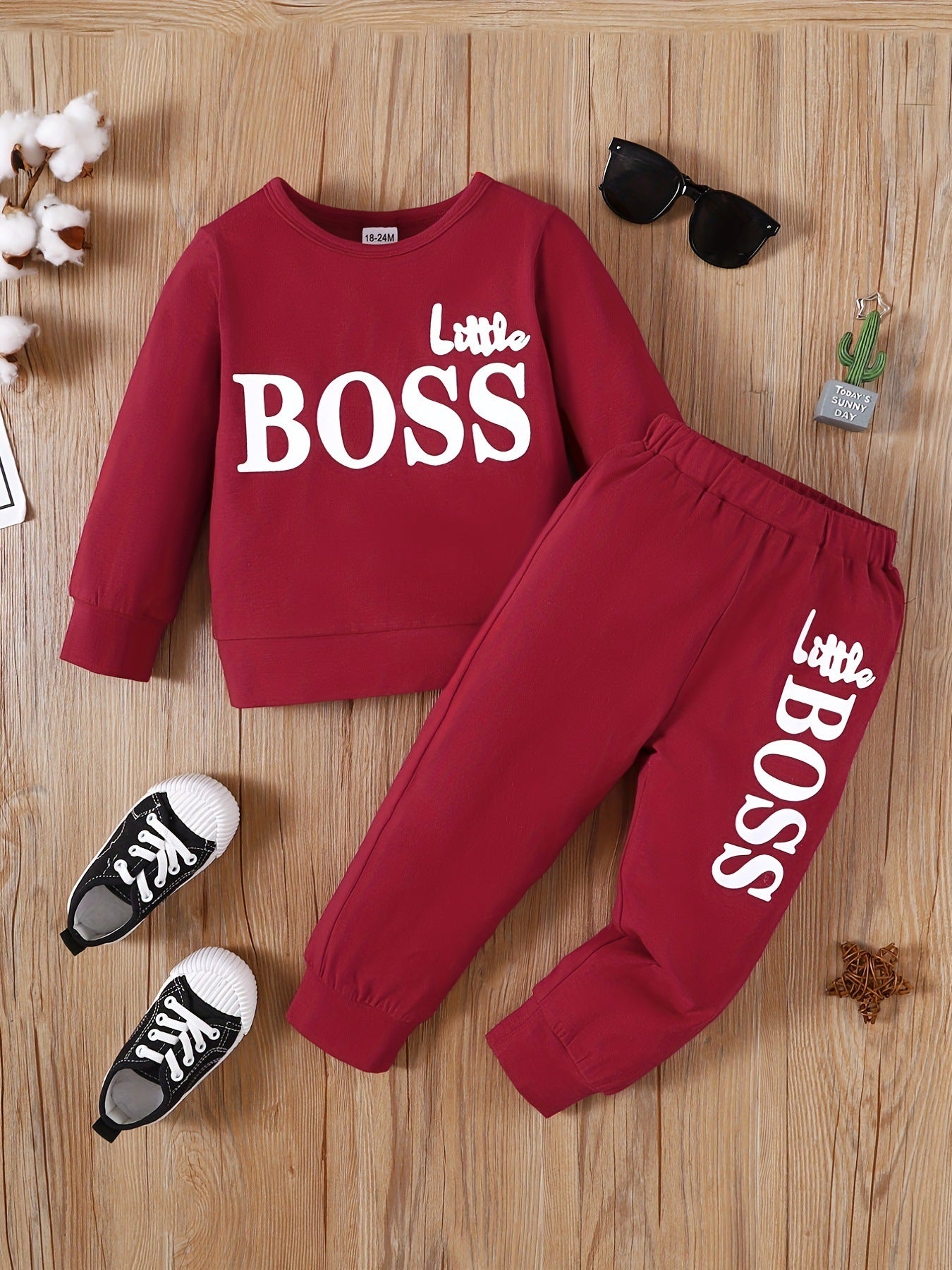 Boys' Letter Print Suit | Long Sleeve Outfit Letter Print Long Sleeve Boy Suit | Ectron Online