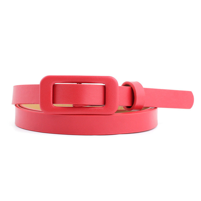 Solid Color Women's Nude PU Small Belt Solid Color Women's Nude Pu Small Belt | Ectron Online