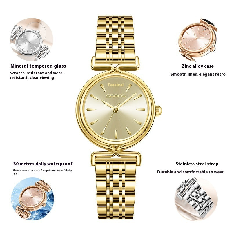 Women's Retro Mesh Strap Watch - All-Matching Women's Retro Mesh Strap Watch Outdoor A | Ectron Online