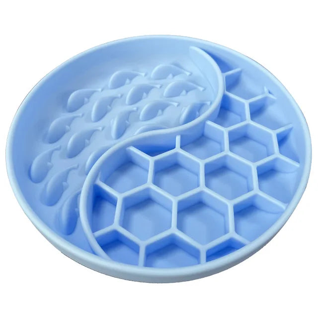 {{ brand }} Silicone Dog Bowl | Slow Feeder blue - Dog Food Bowl