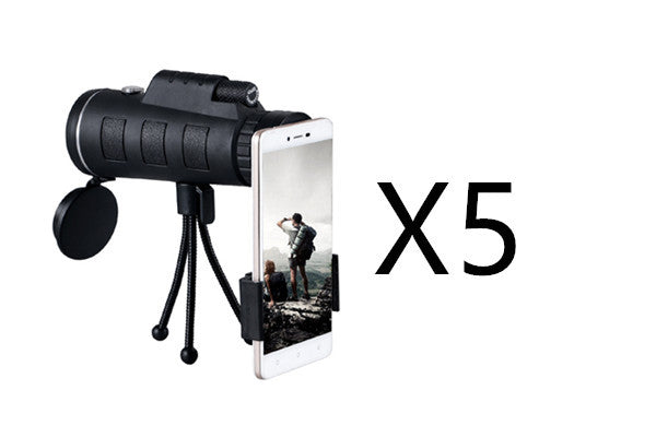 Compatible with Apple, Monocular Telescope Zoom Scope with Compass Phone Clip Tripod