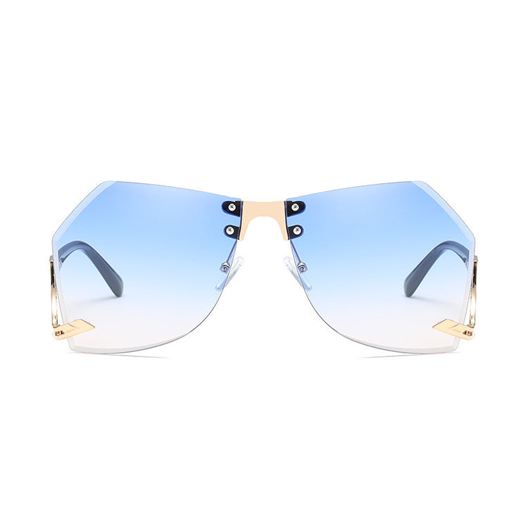 Women's Irregular Rimless Sunglasses – UV400 Lightweight Style Irregular Rimless Sunglasses Women | Ectron Online