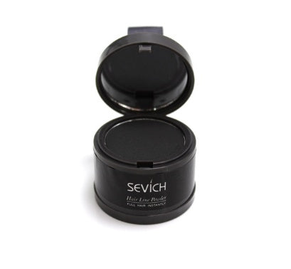 Hairline shading powder compact case with open lid