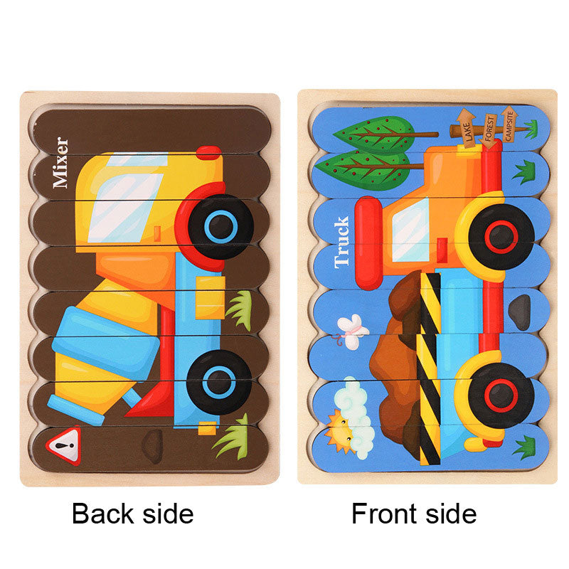 Early Learning Puzzles for Toddlers Wooden Creative Strip Puzzle | Ectron Online