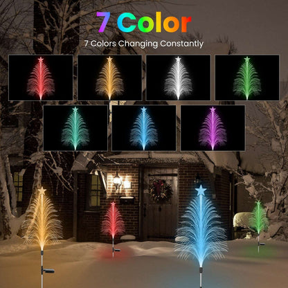 4-Pack Solar Christmas Tree Lights