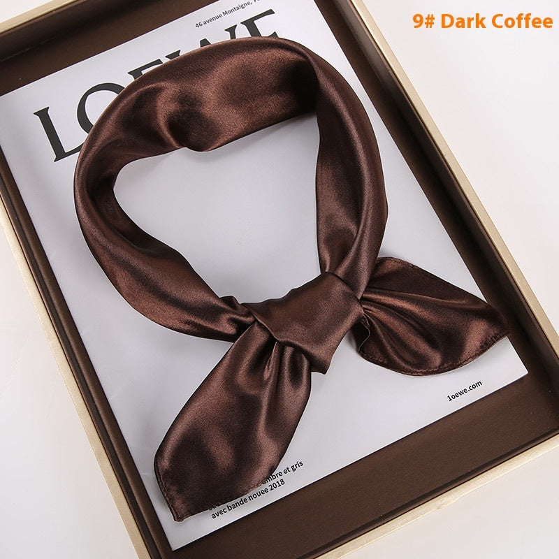 Solid Color Square Scarf - Artificial Silk Elegance Solid Color Square Scarf Artificial Silk | Ectron Online