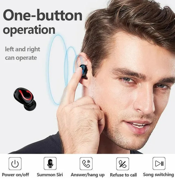 TWS Bluetooth 5.1 Wireless Earbuds | IPX7 Waterproof Stereo Headphones