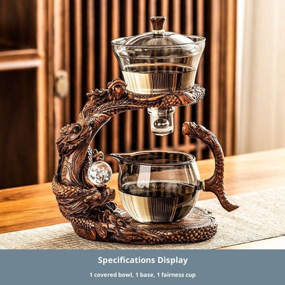 Dragon Year Automatic Lazy Glass Tea Set

