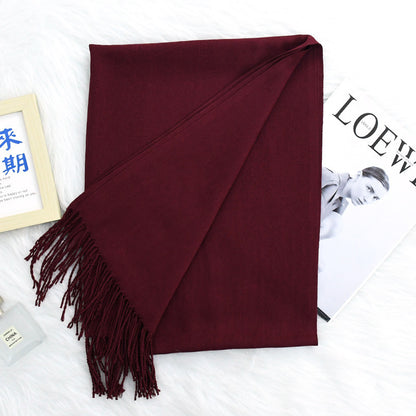 Annual Meeting Warm Cashmere Tassel Scarf