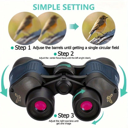 60x60 High-Powered Binoculars | Night Vision & Coordinate Compass 1PC Binoculars 60x60 Binoculars With Nig | Ectron Online