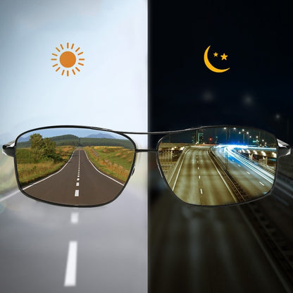 Auto-sensitivity color-changing polarized sunglasses