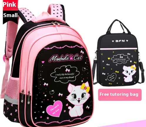 Cute Cat Print Kids Backpack – Durable & Spacious School Bag Kids School Cute Cat Print Backpack | Ectron Online