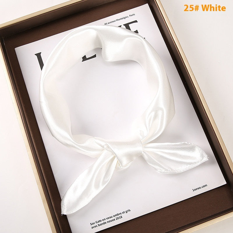Solid Color Square Scarf - Artificial Silk Elegance Solid Color Square Scarf Artificial Silk | Ectron Online