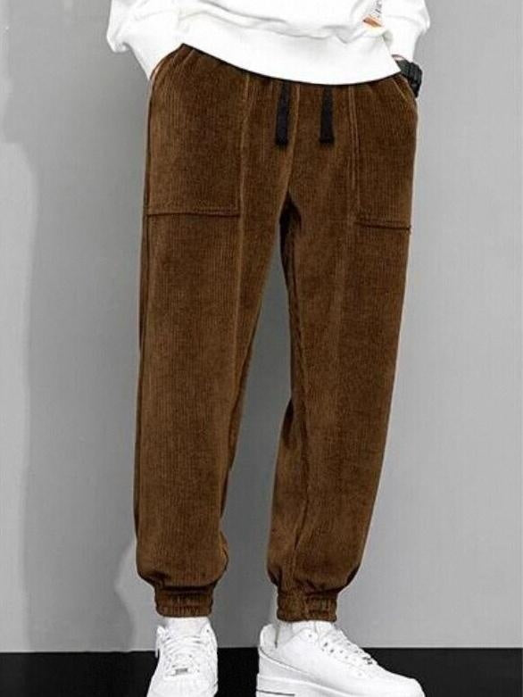Men's Slim Fit & Straight Corduroy Pants Casual Pants, Trendy And Fashionable | Ectron Online