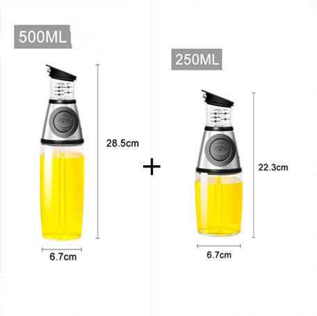 500ml Measurable Glass Oil Bottle – Leakproof Soy Sauce Dispenser 500ml Measurable Glass Bottle Oil Bottle | Ectron Online
