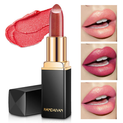 Pearlescent color change temperature change lipstick