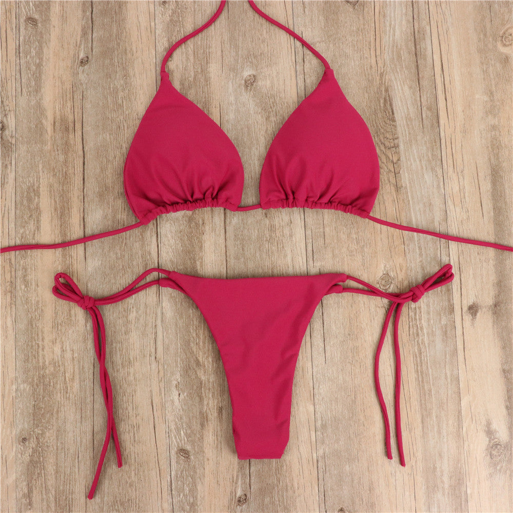 2pcs Women’s Halterneck Lace-Up Bikini – Sexy Adjustable Swimsuit 2pcs Halterneck Lace-up Bikini Women Sum | Ectron Online