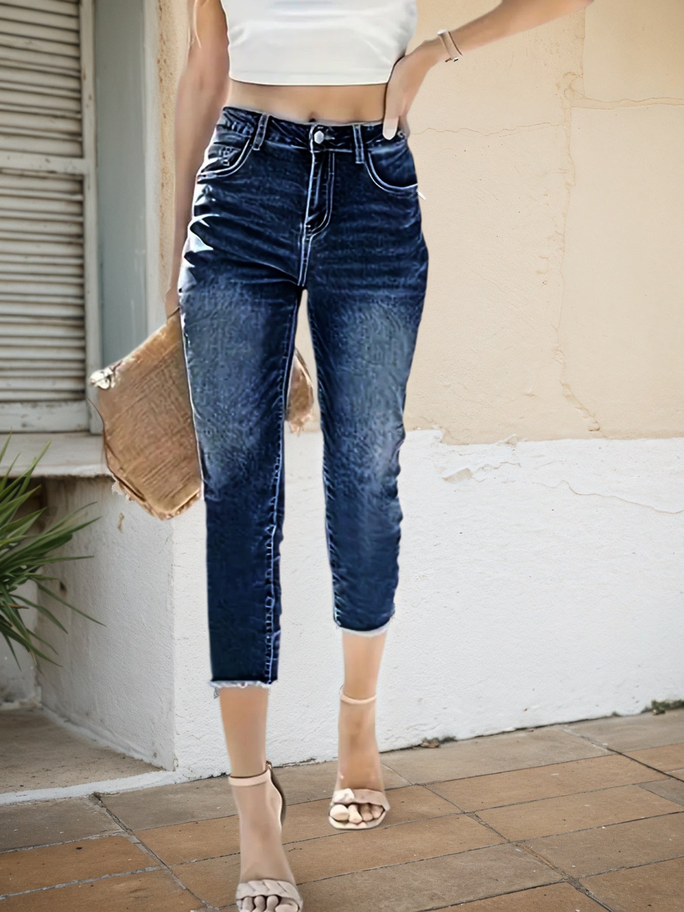 Women's Seven-Quarter Slim Fit Jeans