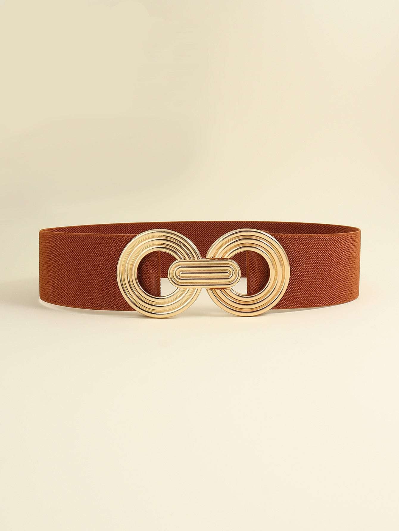Geometric Buckle Elastic Wide Belt Belt | Ectron Online