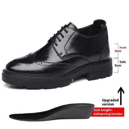 Men's Cowhide Business Suit Casual Elevator Shoes