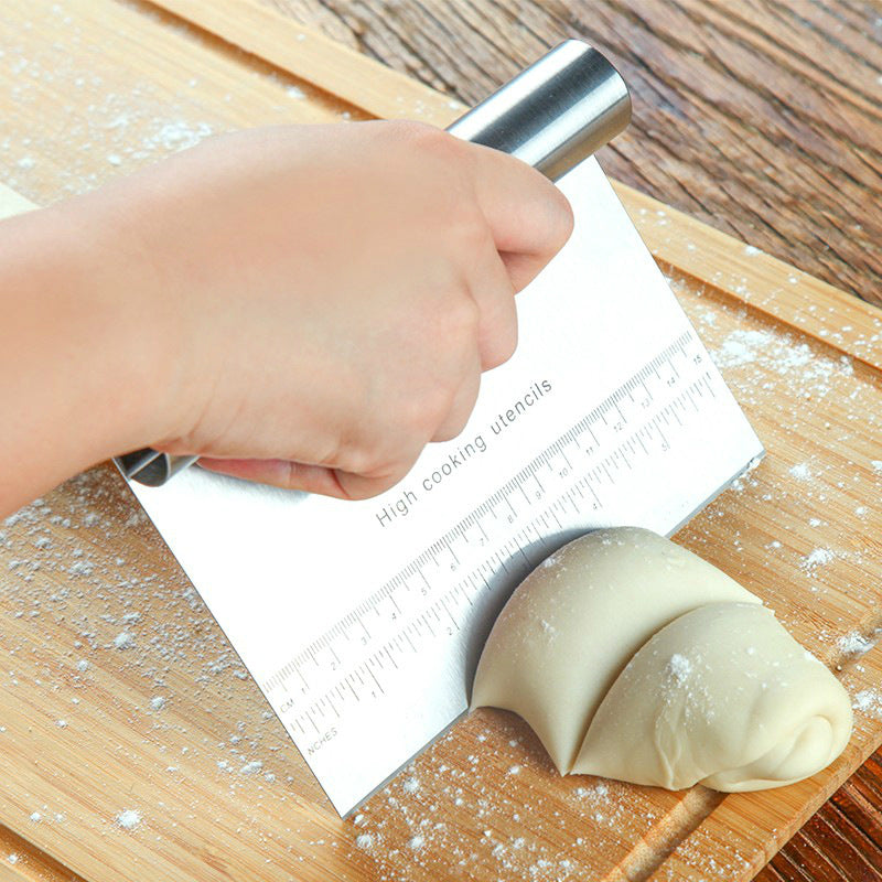 Stainless Steel Dough Scraper & Pastry Cutter with Scale
