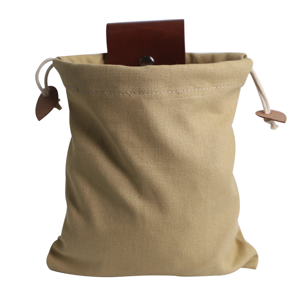 Leather & Canvas Foraging Bag - Collapsible for Hiking & Camping Leather Foraging Bag Mushroom Foraging B | Ectron Online