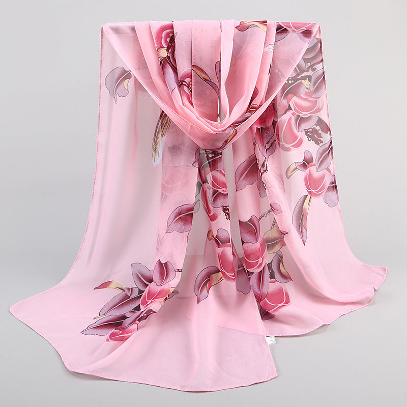 Magpie Primula Lady Chiffon Long Scarf Scarf