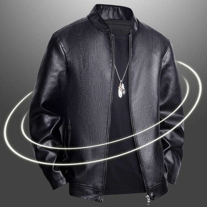 Men's Slim Fit Leather Coat