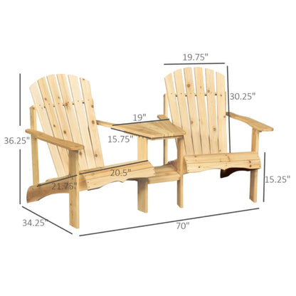 Gliding lounger chair with dimension lines labeled across backrests, seats, and overall frame