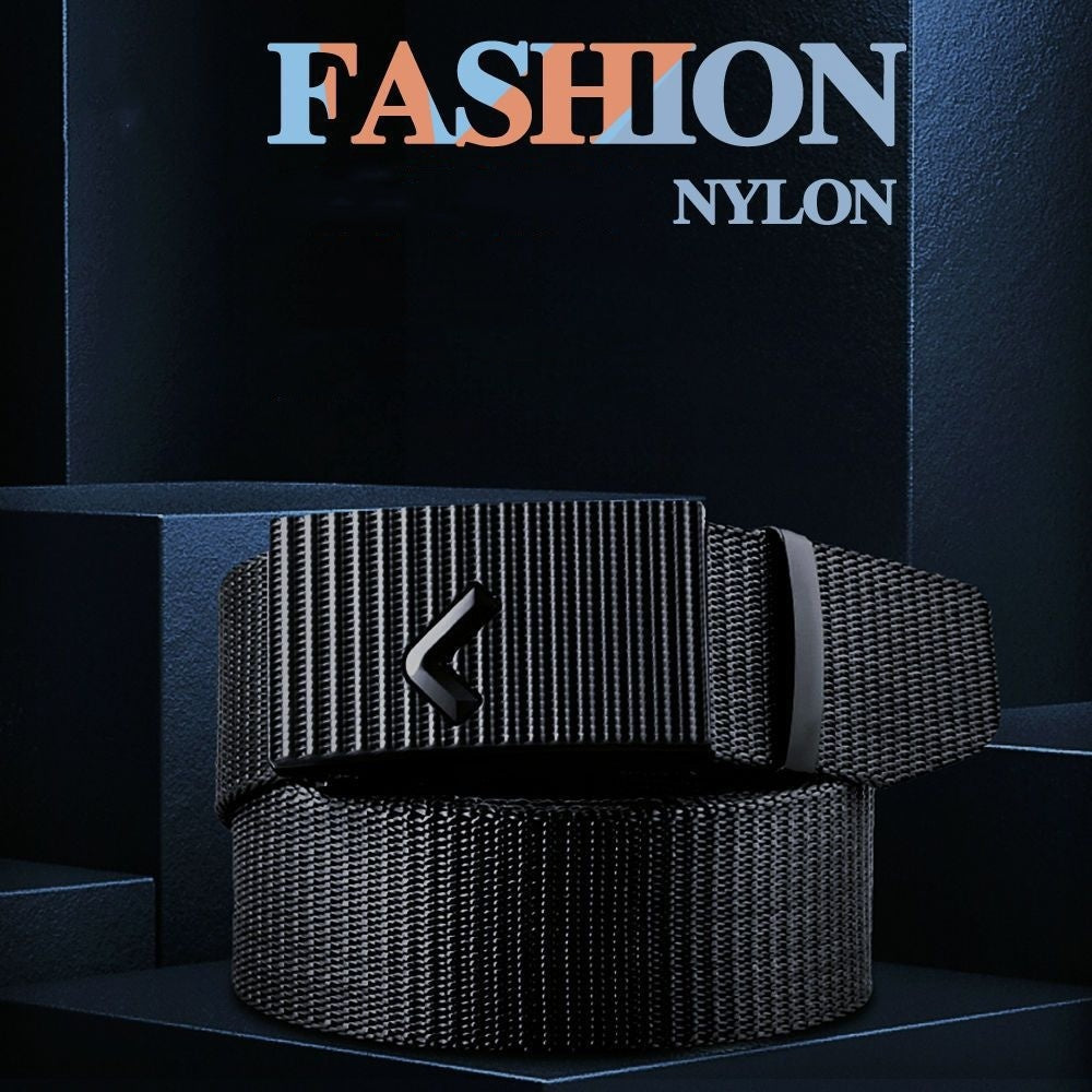 Nylon Waistband Men's Automatic Buckle Outdoor Canvas Belt