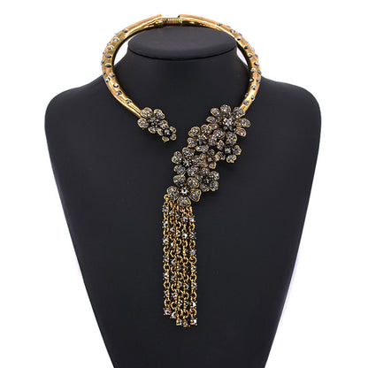 Luxury Full Diamond Flower Necklace