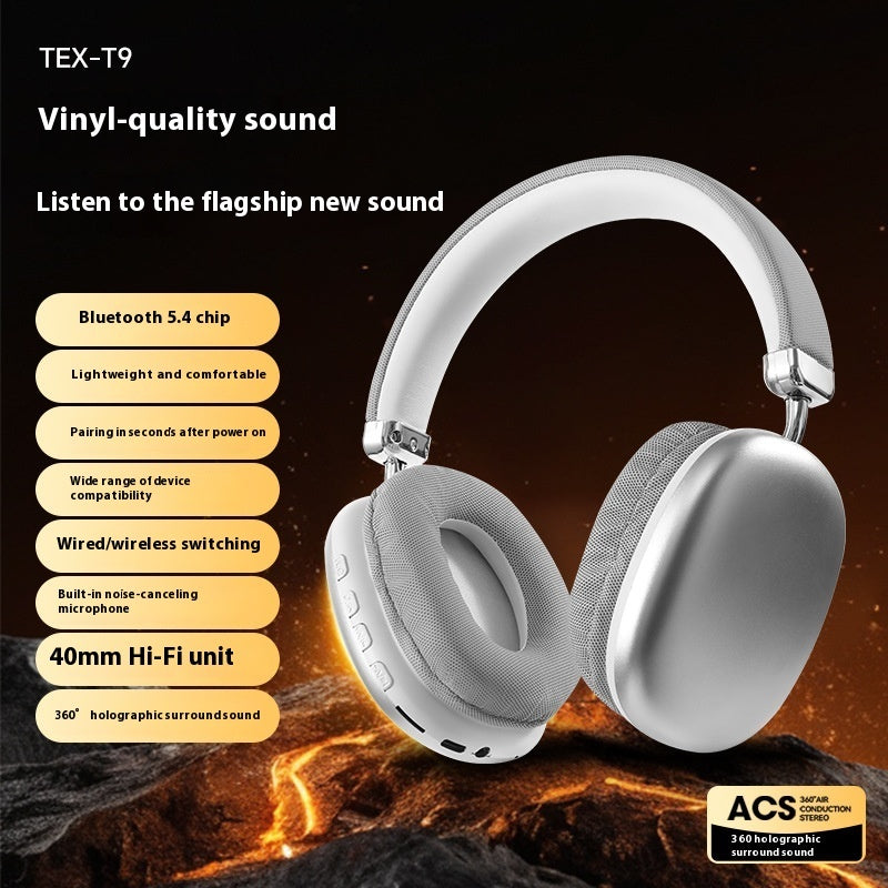 TEX-T9 Bluetooth Wireless Headphones | Over-Ear Head-Mounted Design