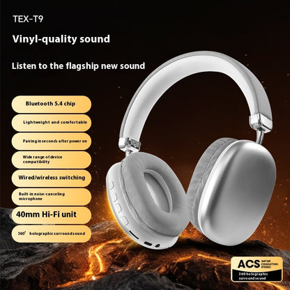 TEX-T9 Bluetooth Wireless Headphones | Over-Ear Head-Mounted Design TEX-T9 Bluetooth Headset Wireless Headph | Ectron Online